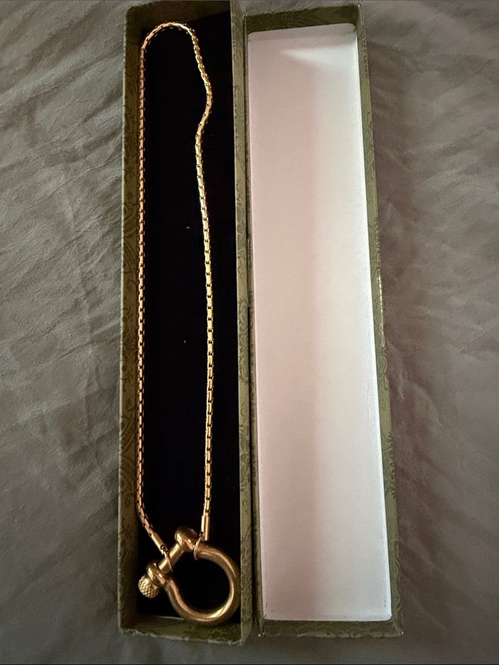 Gold Tone Circle Pendant Necklace - Chain is 15 inches + 1 inch clasp